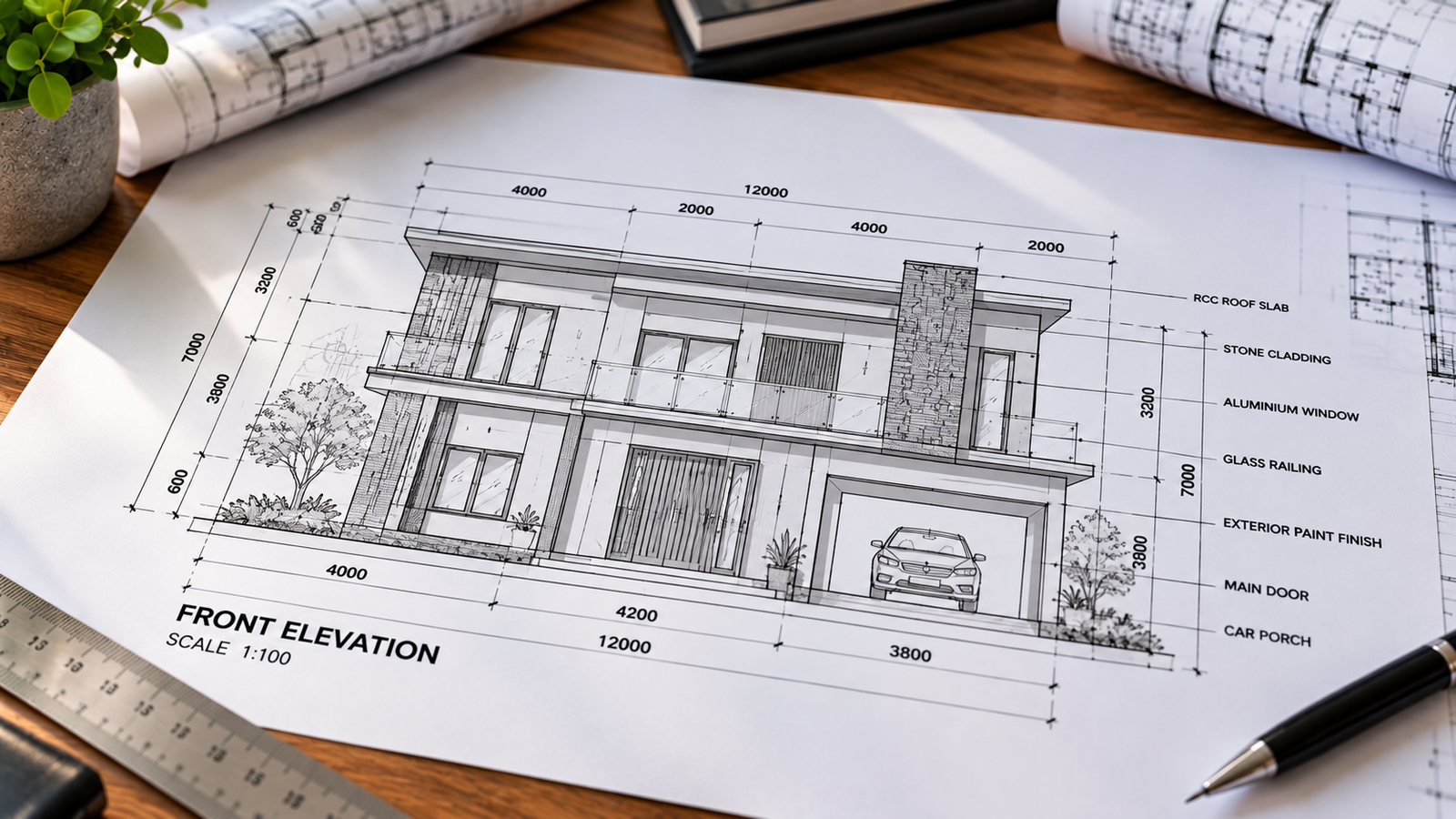 2D Front Elevation